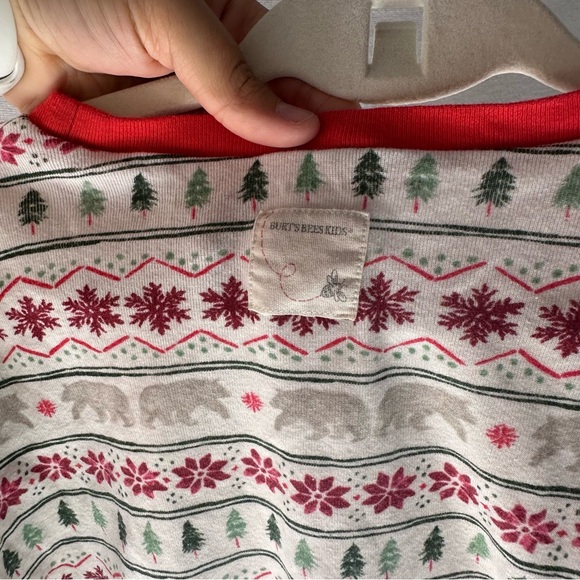 Burts Bees Kids Holiday Christmas Pajama Set / Size Kids 12 - Picture 3 of 6